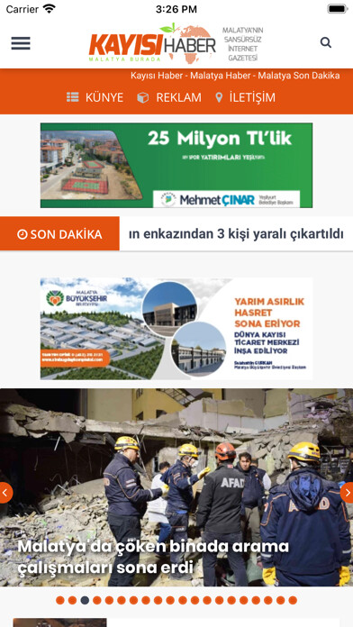 Emulate iPhone app Kayısı Haber using MyAndroid Emulate iPhone app Kayısı Haber using MyAndroid