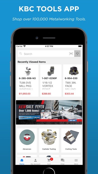Emulate iPhone app KBC Tools & Machinery, Inc using MyAndroid