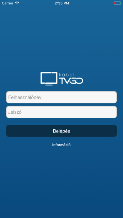 Emulate iPhone app kábelTVGO using MyAndroid