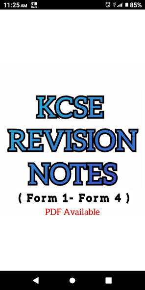 Run android online APK KCSE Revision NOTES from MyAndroid or emulate KCSE Revision NOTES using MyAndroid