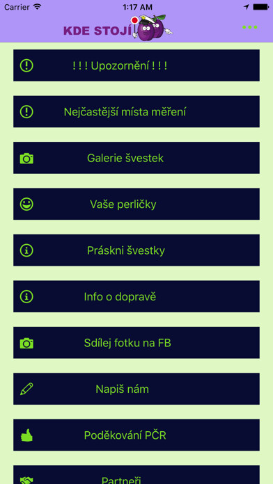 Emulate iPhone app Kde stojí švestky using MyAndroid Emulate iPhone app Kde stojí švestky using MyAndroid