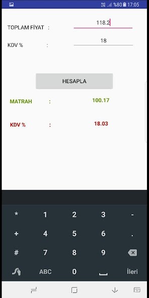 Run android online APK KDV, BRÜT ve MATRAH HESAPLAMA from MyAndroid or emulate KDV, BRÜT ve MATRAH HESAPLAMA using MyAndroid Run android online APK KDV, BRÜT ve MATRAH HESAPLAMA from MyAndroid or emulate KDV, BRÜT ve MATRAH HESAPLAMA using MyAndroid