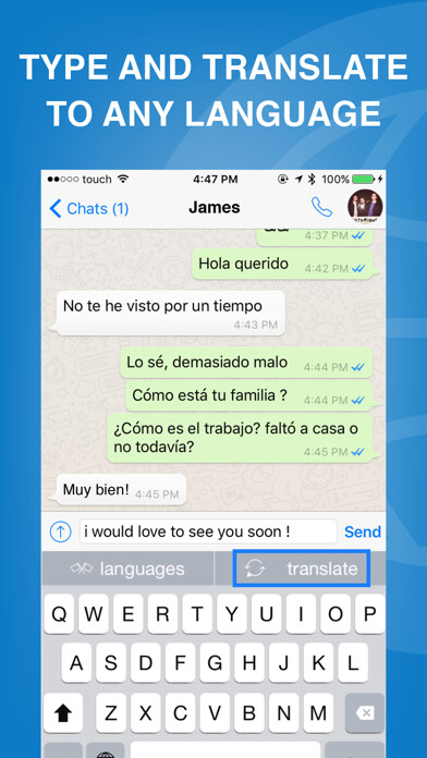 Emulate iPhone app Keebo - Chat Translator Live using MyAndroid Emulate iPhone app Keebo - Chat Translator Live using MyAndroid