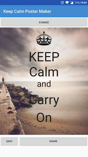 Emulate Android APK Keep Calm Poster Maker