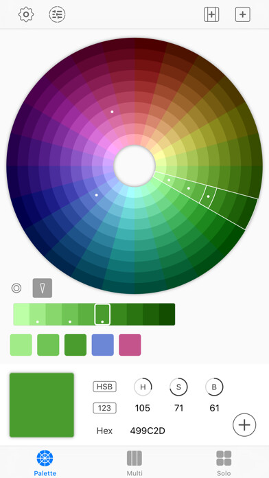 Emulate iPhone app KeepColors - Color Palette using MyAndroid