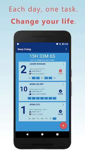 Emulate Android APK KeepGoing: Easy Habits Tracker Emulate Android APK KeepGoing: Easy Habits Tracker