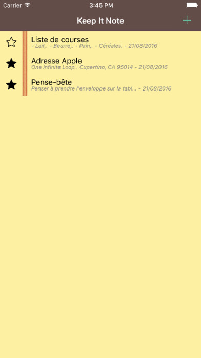 Emulate iPhone app Keep It Note using MyAndroid