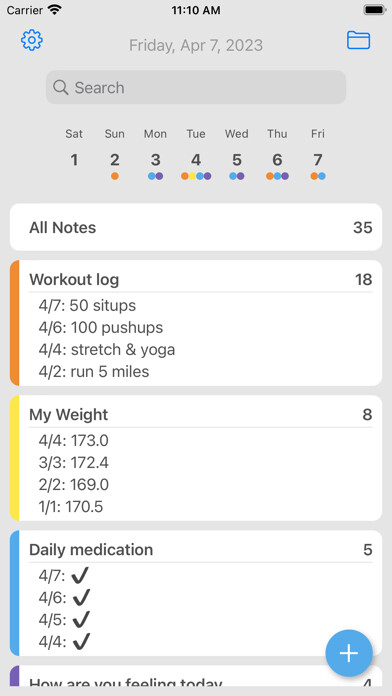 Emulate iPhone app Keep Track - Daily Notebook using MyAndroid Emulate iPhone app Keep Track - Daily Notebook using MyAndroid