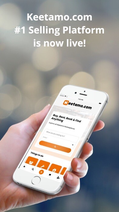 Emulate iPhone app Keetamo - Buy Sell Rent Book using MyAndroid
