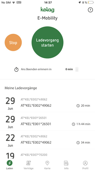 Emulate iPhone app Kelag-Mobility-App using MyAndroid