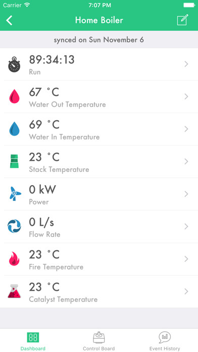 Emulate iPhone app kelvin - Biomass Controls using MyAndroid
