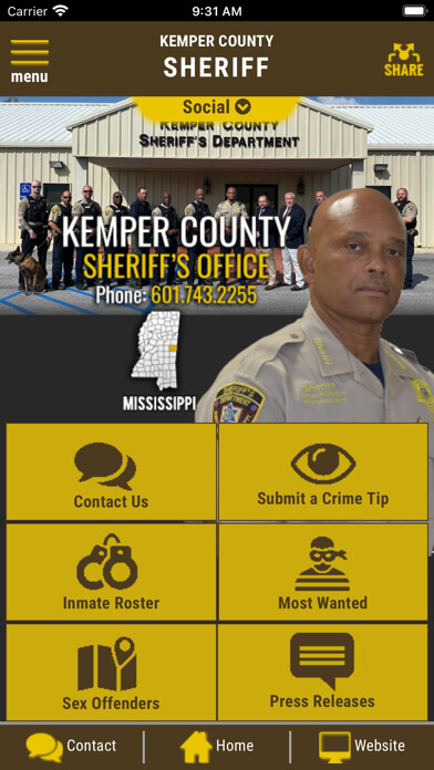 Emulate iPhone app Kemper County Sheriff MS using MyAndroid Emulate iPhone app Kemper County Sheriff MS using MyAndroid