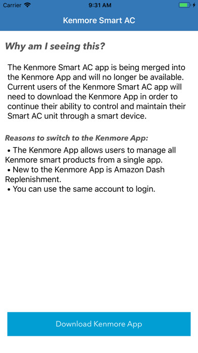 Emulate iPhone app Kenmore Smart Airconditioner using MyAndroid Emulate iPhone app Kenmore Smart Airconditioner using MyAndroid