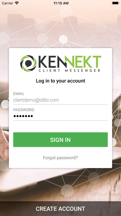 Emulate iPhone app KENNEKT Client Messenger using MyAndroid Emulate iPhone app KENNEKT Client Messenger using MyAndroid