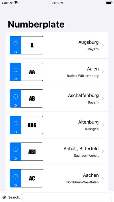Emulate iPhone app Kennzeichen Ist? using MyAndroid