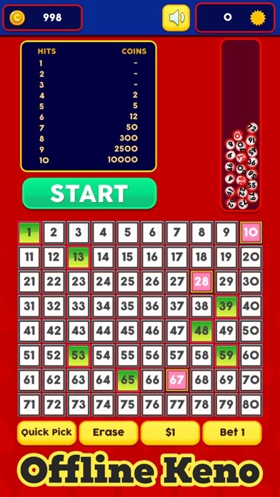 Emulate iPhone app Keno Lotto. using MyAndroid