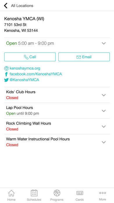Emulate iPhone app Kenosha YMCA using MyAndroid Emulate iPhone app Kenosha YMCA using MyAndroid