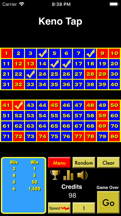 Emulate iPhone app Keno Tap using MyAndroid