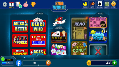 Emulate iPhone app Keno World using MyAndroid