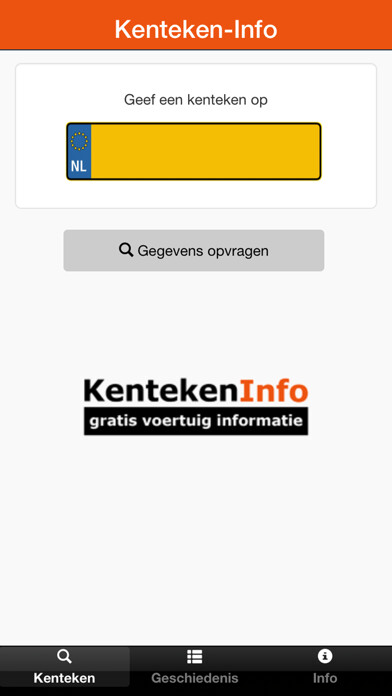 Emulate iPhone app Kenteken-Info using MyAndroid Emulate iPhone app Kenteken-Info using MyAndroid