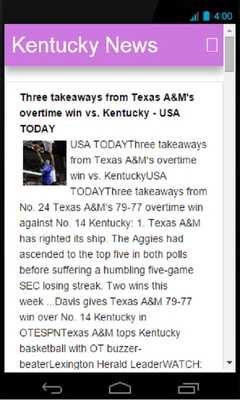 Emulate Android APK Kentucky News