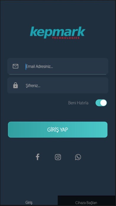 Emulate iPhone app Kepmark Isı Nem Takip Sistemi using MyAndroid