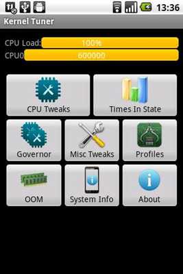 Emulate Android APK Kernel Tuner 1.6+ **root**