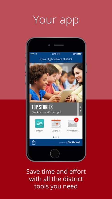 Emulate iPhone app Kern High School District using MyAndroid