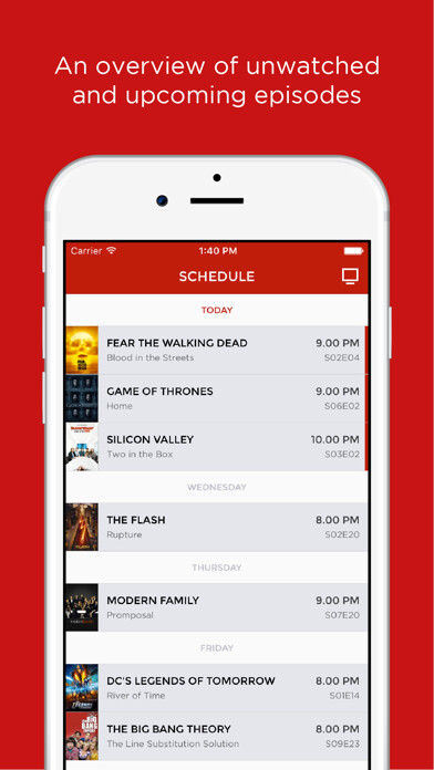 Emulate iPhone app Ketchup - TV Show Schedule using MyAndroid Emulate iPhone app Ketchup - TV Show Schedule using MyAndroid