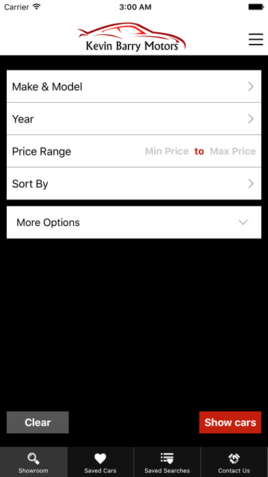 Emulate iPhone app Kevin Barry Motors using MyAndroid