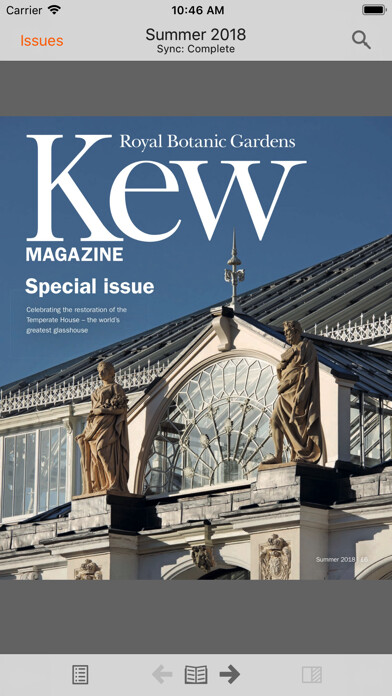 Emulate iPhone app Kew Magazine using MyAndroid