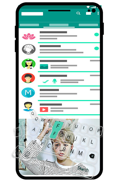 Run android online APK Keyboard Art Jimin Theme from MyAndroid or emulate Keyboard Art Jimin Theme using MyAndroid