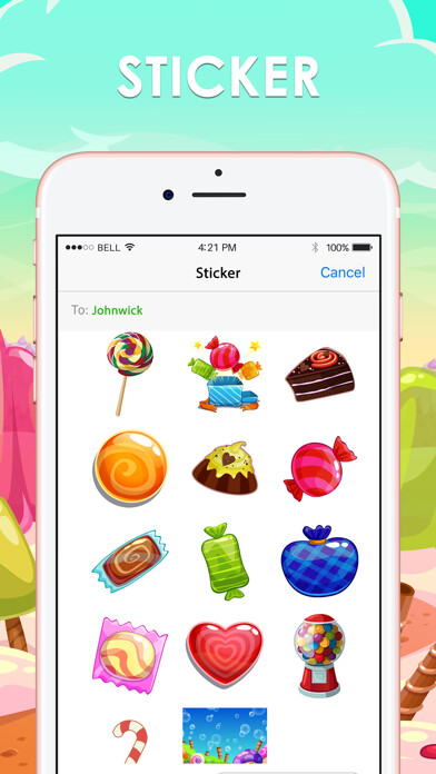 Emulate iPhone app Keyboard & Emoji Candy Stickers for iMessage using MyAndroid Emulate iPhone app Keyboard & Emoji Candy Stickers for iMessage using MyAndroid