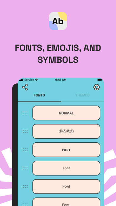 Emulate iPhone app Keyboard Fonts Buddy for IG using MyAndroid