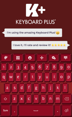 Emulate Android APK Keyboard Plus Burgundy