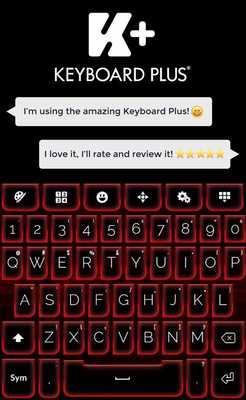 Emulate Android APK Keyboard Plus Red Theme