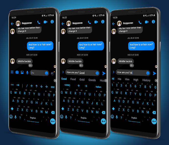 Run android online APK Keyboard Theme Flat Black Blue from MyAndroid or emulate Keyboard Theme Flat Black Blue using MyAndroid