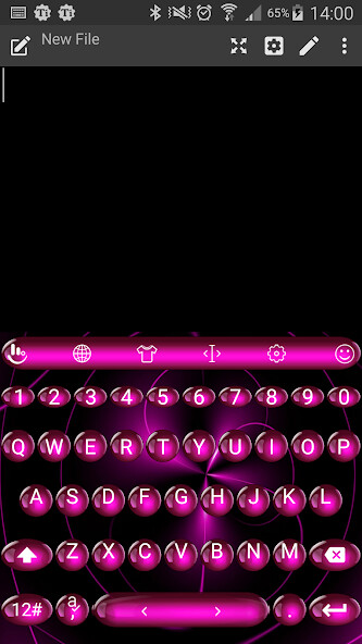 Emulate Android APK Keyboard Theme Spheres Pink