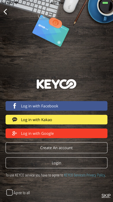 Emulate iPhone app KEYCO Finder using MyAndroid