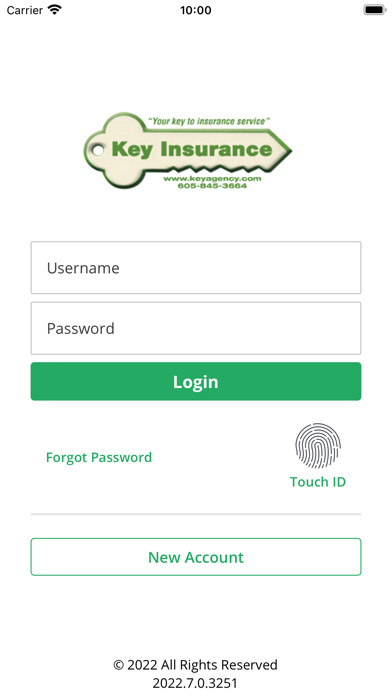 Emulate iPhone app Key Insurance Inc Online using MyAndroid