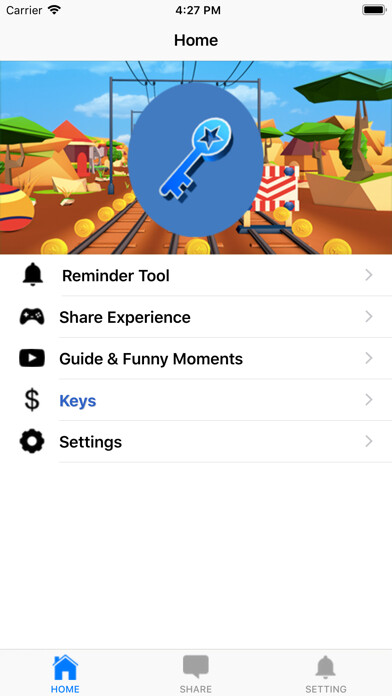 Emulate iPhone app Keys For Subway Surfers using MyAndroid