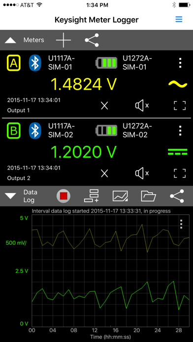 Emulate iPhone app Keysight Meter Logger using MyAndroid Emulate iPhone app Keysight Meter Logger using MyAndroid