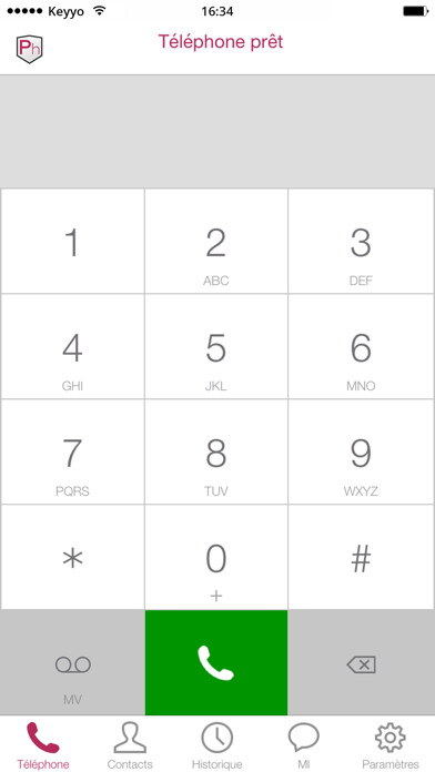 Emulate iPhone app Keyyo Phone using MyAndroid