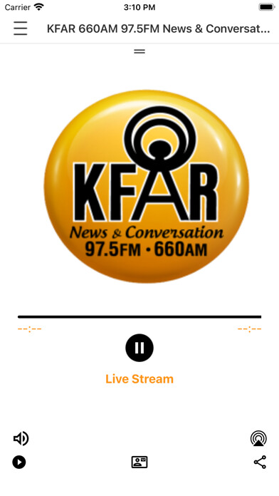 Emulate iPhone app KFAR-Radio 660 AM 97.5 FM using MyAndroid