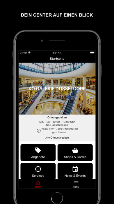 Emulate iPhone app Kö Galerie Düsseldorf using MyAndroid Emulate iPhone app Kö Galerie Düsseldorf using MyAndroid