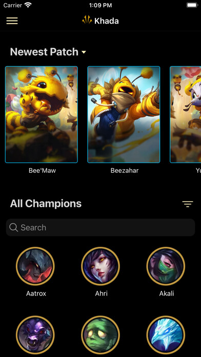 Emulate iPhone app Khada - 3D Viewer for LoL using MyAndroid