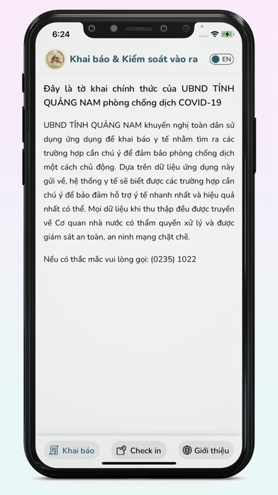 Emulate iPhone app Khai báo & Kiểm soát vào ra using MyAndroid Emulate iPhone app Khai báo & Kiểm soát vào ra using MyAndroid