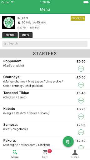 Emulate Android APK Khan Tandoori Takeaway
