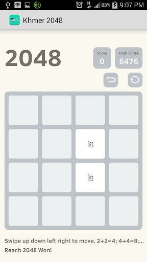Run android online APK Khmer 2048 from MyAndroid or emulate Khmer 2048 using MyAndroid