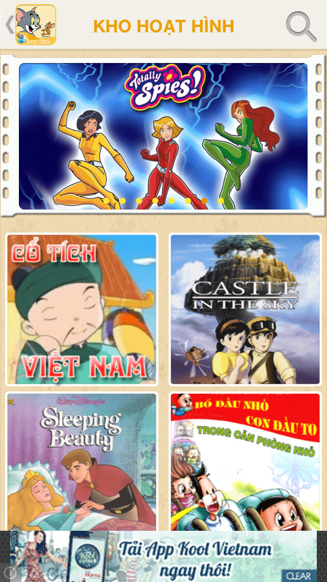 Emulate iPhone app Kho Hoạt Hình using MyAndroid Emulate iPhone app Kho Hoạt Hình using MyAndroid
